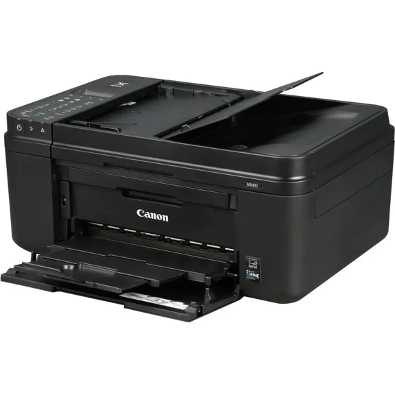 Restored Canon PIXMA MX492 Black Wireless All-In-One Inkjet Printer – Print, Copy, Scan, Fax, Wi-Fi, Compact Design
