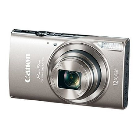 Restored Canon PowerShot ELPH 360 Digital Camera w/ 12x Optical Zoom and Image Stabilization - Wi-Fi & NFC Enabled (Silver) (Refurbished)