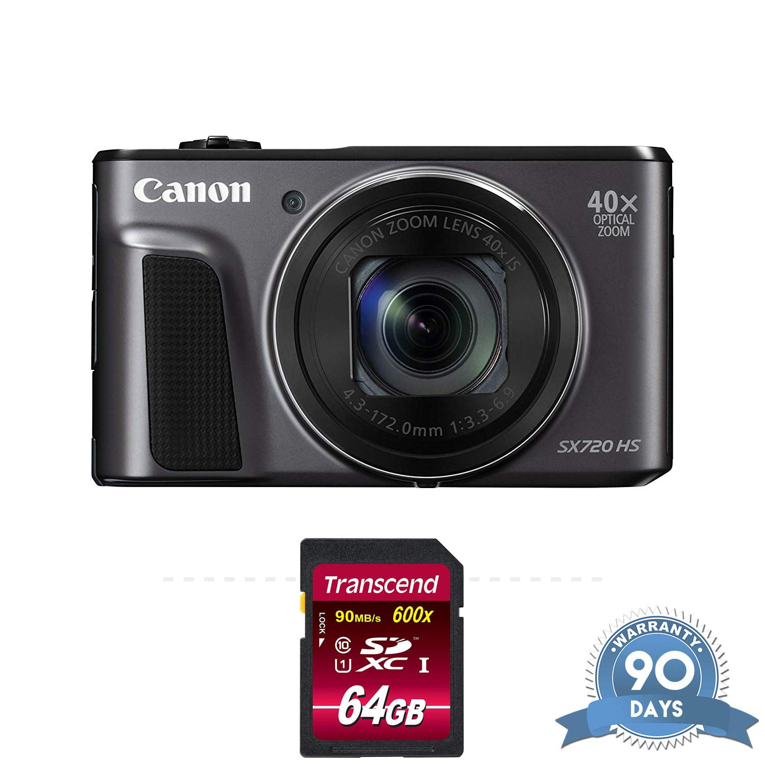 Restored Canon PowerShot SX720 HS Digital Camera (Black) with