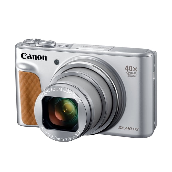 Restored Canon PowerShot SX740 HS - Digital camera - compact - 20.3 MP - 4K / 30 fps - 40x optical zoom - Wi-Fi, Bluetooth - silver
