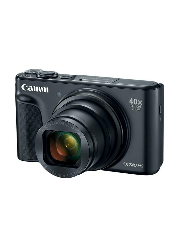 Restored Canon PowerShot SX740 Digital Camera w/40x Optical Zoom & 3 Inch Tilt LCD - 4K VIdeo, Wi-Fi, NFC, Bluetooth Enabled (Black) (Refurbished)
