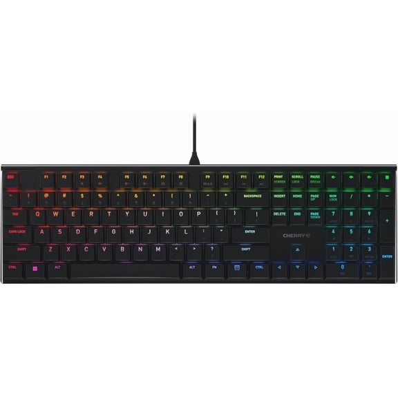 Restored Cherry MX 10.0N RGB WIRED Mechanical Keyboard MX Low Profile Switches G8A-25010LVBUS-2