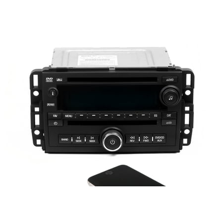 Restored Chevrolet 2010-12 Buick GMC AM FM CD DVD Radio w/ Aux and Bluetooth Mod Unlocked 20940022 UUJ (Refurbished)