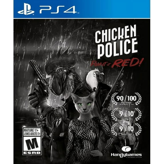Restored Chicken Police - Paint it Red (Playstation 4, 2021) Detective Game (Refurbished)