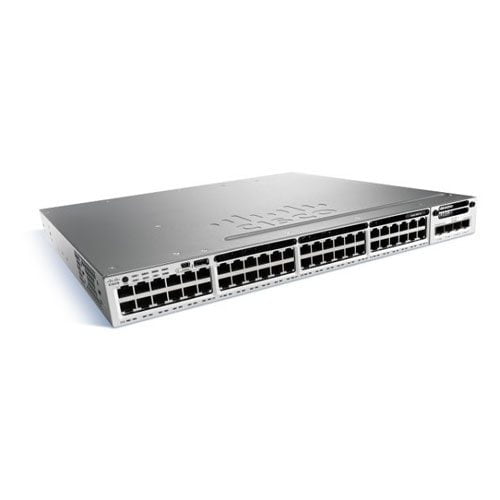 Restored Cisco Catalyst, 48 Port Gigabit Switch IP Services, PWR-C1-350WAC Bundle, P/N: WS-C3850-48T-E (Refurbished)