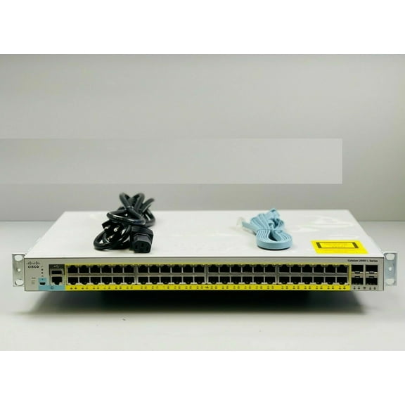 Restored Cisco Catalyst WS-C2960L-48PS-LL 48 Port PoE Gigabit Switch (Refurbished)
