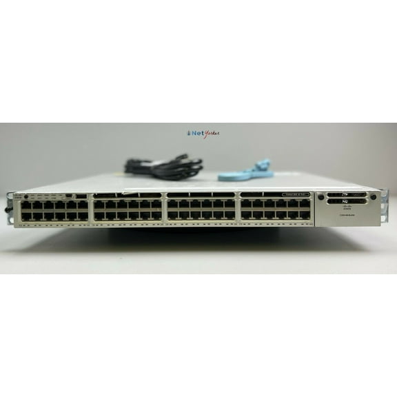 Restored Cisco WS-C3850-48F-L 48 Port PoE+ Gigabit Ethernet Switch (Refurbished)