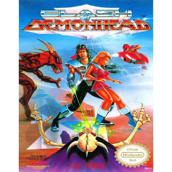 Restored Clash at Demonhead (Nintendo NES, 1990) Fighting Game (Refurbished)