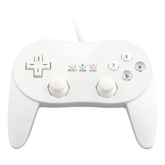 Restored Classic Controller Pro White For Wii Gamepad Nintendo OEM (Refurbished)