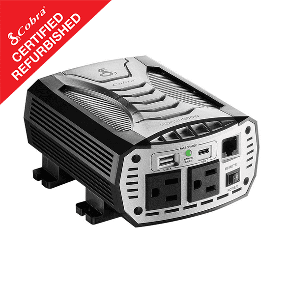 Restored Cobra Power 500W Power Inverter Portable Car Charger (Refurbished)