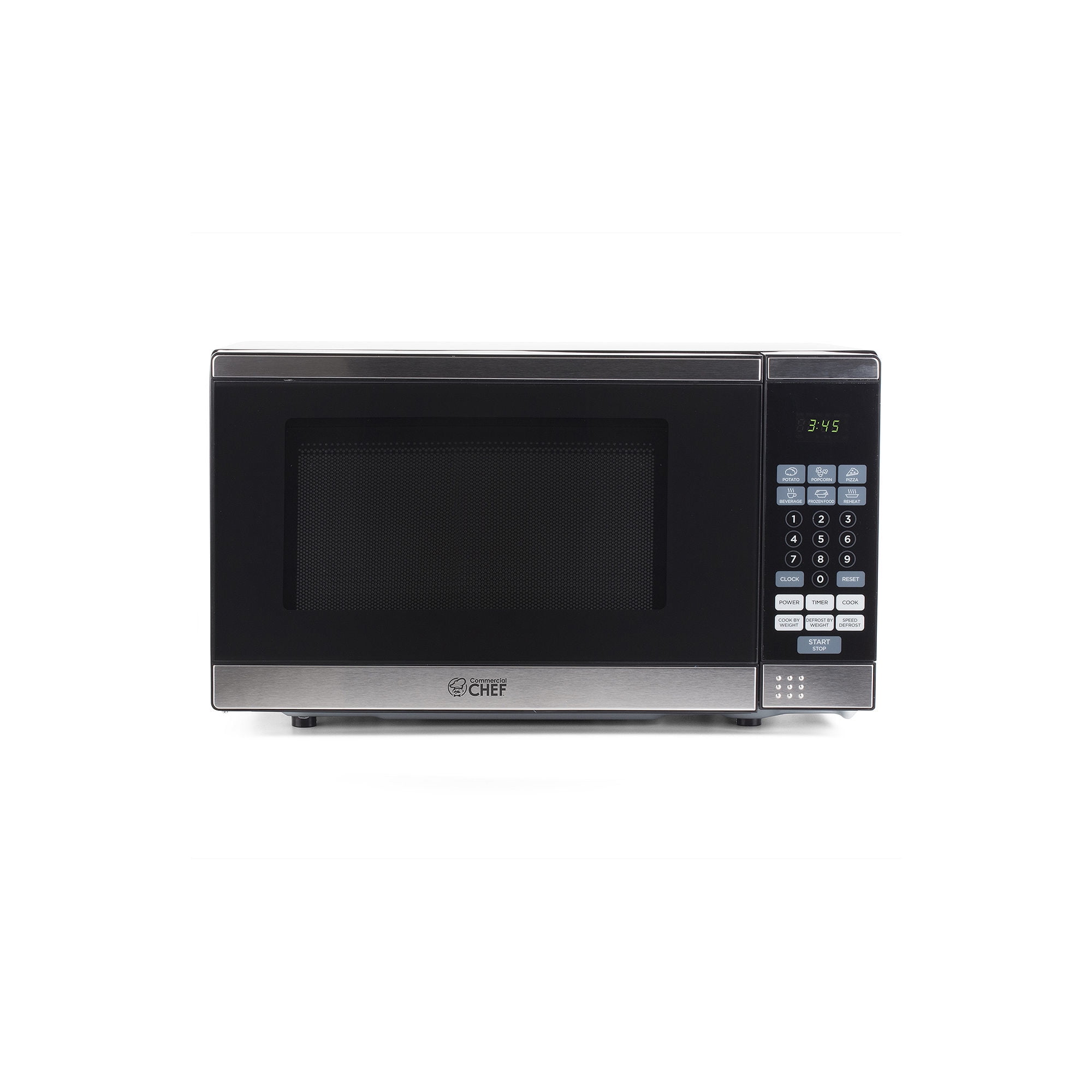 Restored Commercial Chef chm770ss 0.7 Cubic Feet Microwave Oven, Black