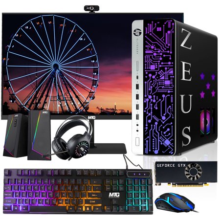 Restored HP G3 Gaming Desktop PC, Intel Core i5 6th Gen, GTX 1050 TI 4GB GDDR5, 16GB RAM, 256GB SSD + 1TB HDD 22 Inch Monitor, RGB Kit, Windows 10 Pro (Refurbished)