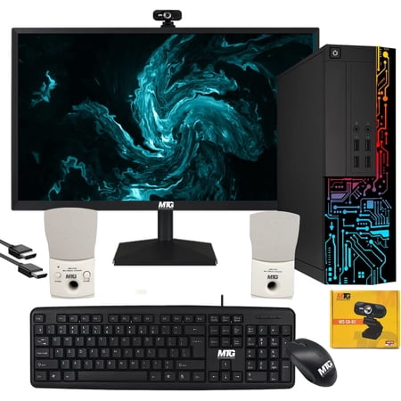 Restored Computer Desktop PC, Intel Core i5, TechMagnet Siwa 8, 16GB RAM, 1TB HDD, 27 Inch 165Hz Gaming Monitor, MTG USB Wired Keyboard Mouse, Speaker with Webcam, WiFi, Win 10 Pro (Refurbished)