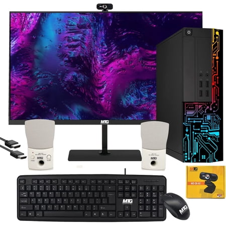 Restored Computer Desktop PC, Intel Core i5, TechMagnet Siwa 8, 8GB RAM, 500 GB HDD, New MTG 22 Inch Monitor, MTG USB Wired Keyboard Mouse, Speaker with Webcam, WiFi, Win 10 Pro (Refurbished)
