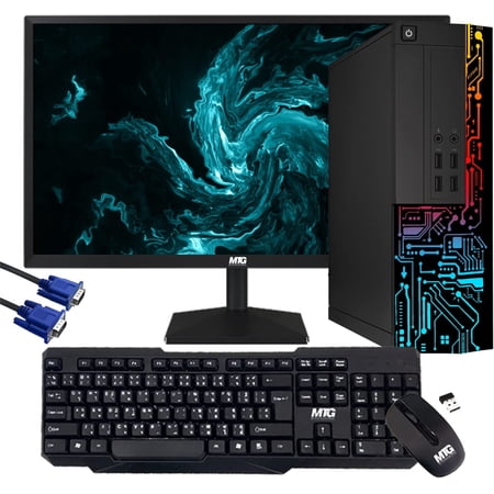 Restored Computer Desktop PC, Intel Core i7, TechMagnet Siwa 8, 16GB RAM, 128 GB Boot + 1TB HDD, 27 Inch Monitor, MTG Wireless Keyboard Mouse, WiFi, Win 11 Home (Refurbished)