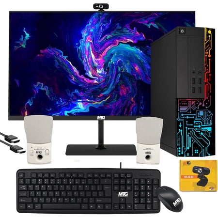 Restored Computer Desktop PC, Intel Core i7, TechMagnet Siwa 8, 16GB RAM, 2TB HDD, New MTG 24 Inch Monitor, MTG USB Wired Keyboard Mouse, Speaker with Webcam, WiFi, Win 10 Pro (Refurbished)