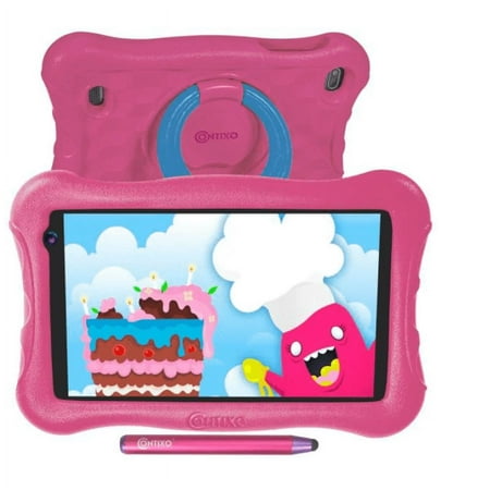 Restored Contixo V10+ Pink 7" Kids WiFi Android 10 2GB RAM 32GB ROM Tablet, Pink (Refurbished)