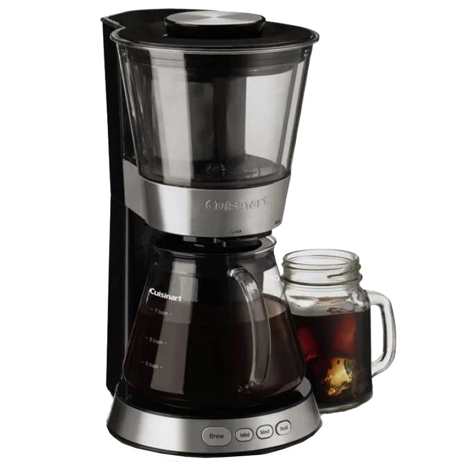 Cuisinart DCB-10 Cold Brew Coffeemaker 7-Cup Automatic Silver Black  86279126559