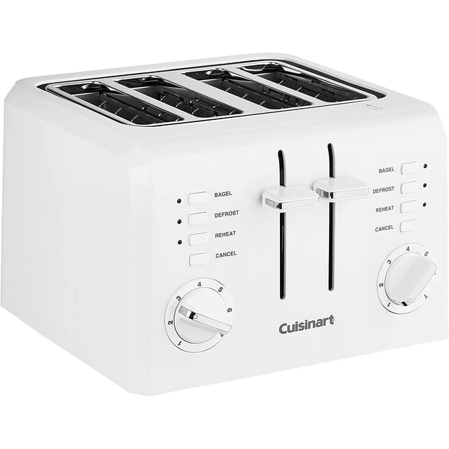 Restored Cuisinart CPT142FR Plastic 4 Slices Toaster White Certified