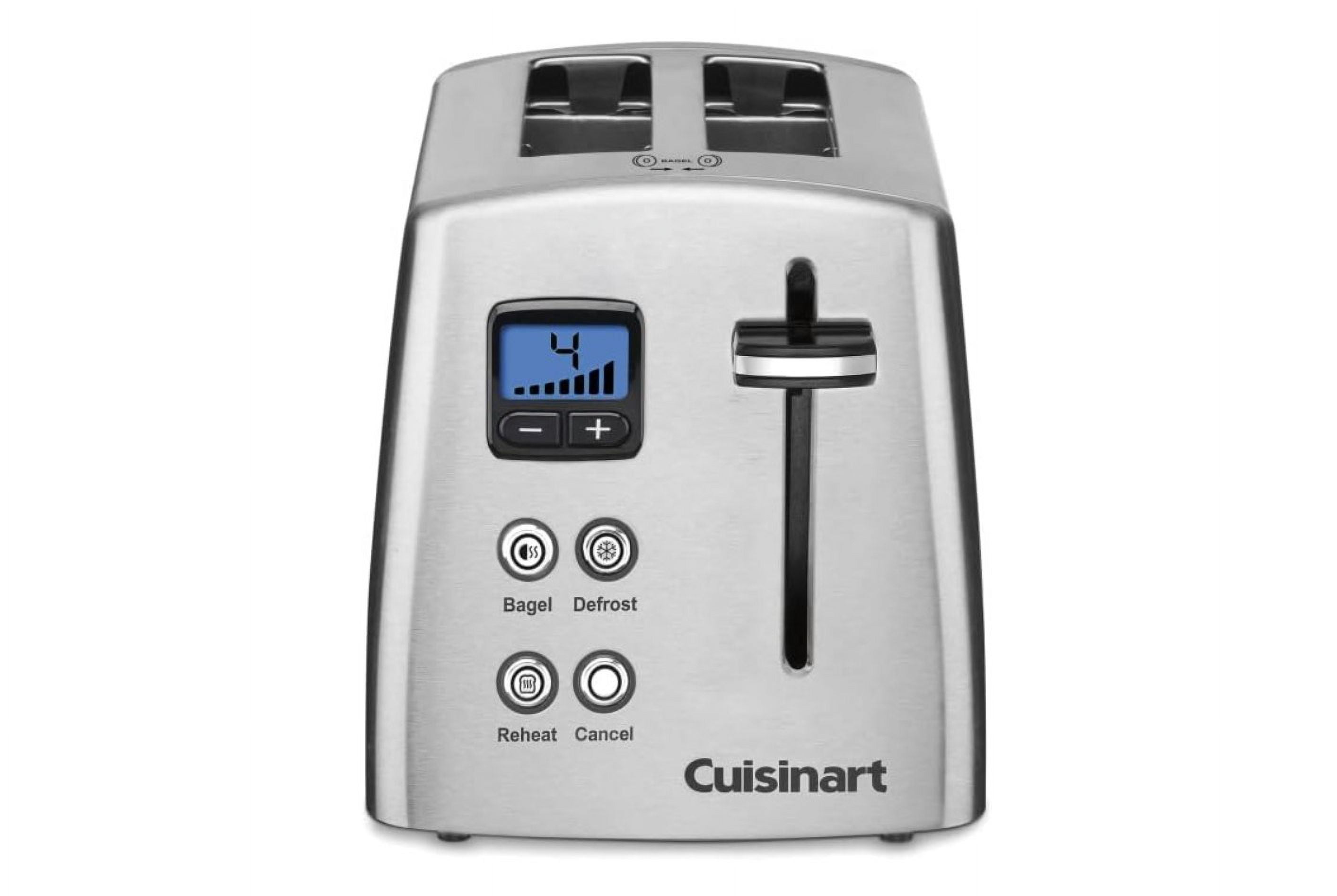 Restored Cuisinart CPT-415P1 2-Slice Countdown Metal Toaster Brushed