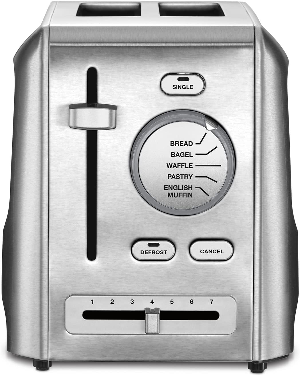 Stainless Steel 2-Slice Toaster with Wide Slots and Crumb Tray