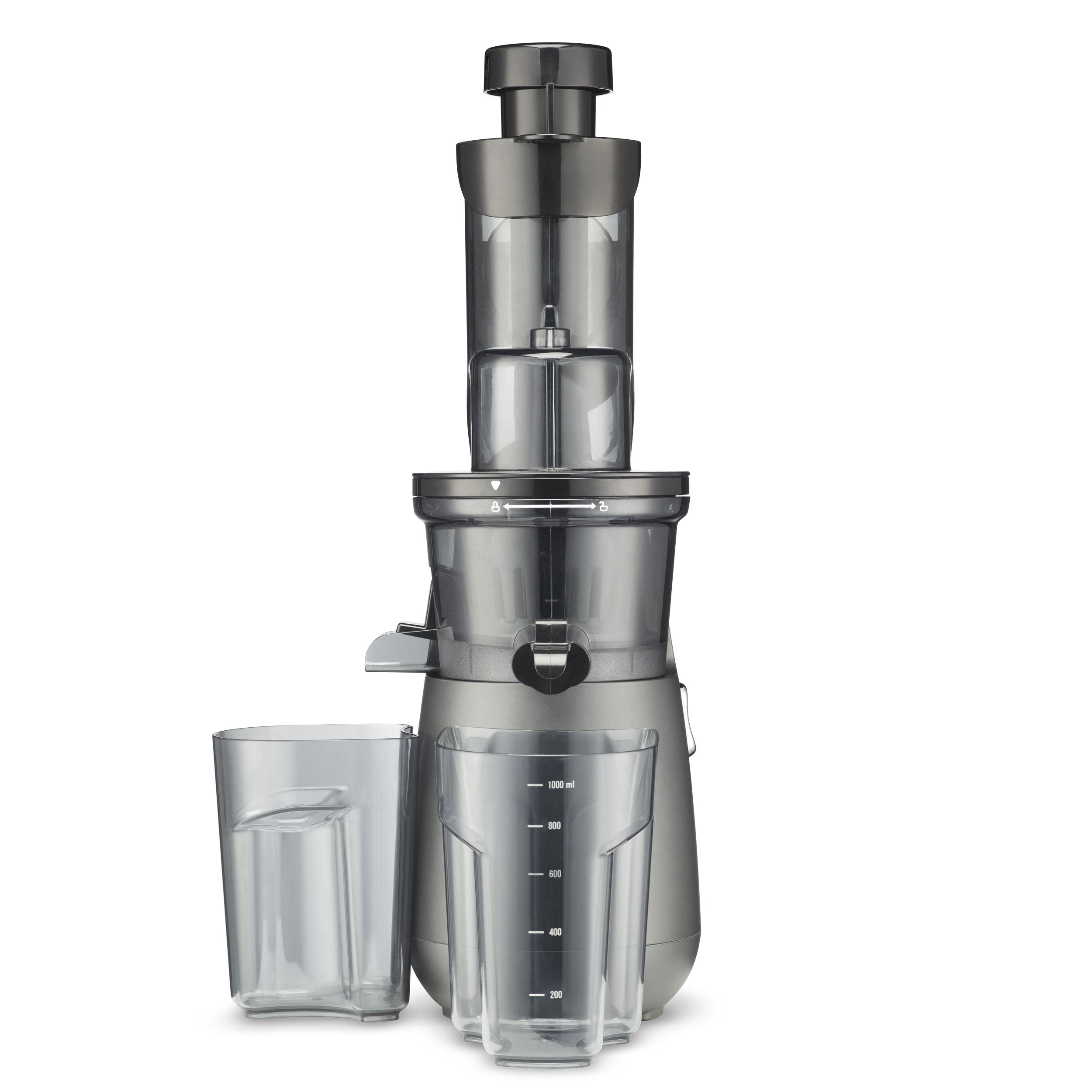 Cuisinart Black and Grey Masticating Slow Juicer with Pulp Receptacle