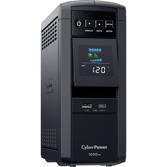 Restored CyberPower CP1000PFCLCD-R PFC 1000VA / 600W Pure Sine Wave UPS System - New Battery (Refurbished)