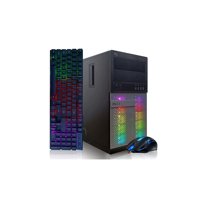 Restored DELL Gaming PC Desktop Computer - Intel I5 up to 3.6GHz 16GB , 128G SSD   3TB - Radeon RX 550 4G GDDR5-RGB Keyboard&Mouse - DVD - WiFi & BT 5.0 - Win 10 Pro- Excellent (Refurbished)