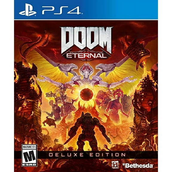 Restored DOOM Eternal: Deluxe Edition (Sony PlayStation 4) Shooter Game (Refurbished)