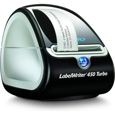 Restored DYMO LabelWriter 450 Turbo Direct thermal 600 x 300DPI Black,Silver label printer (Refurbished)
