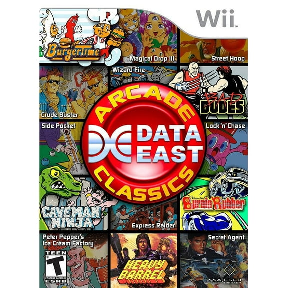 Restored Data East Arcade Classics (Nintendo Wii, 2010) Mini-Games (Refurbished)