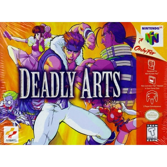 Restored Deadly Arts (Nintendo 64, 1998) Fighting Game (Refurbished)