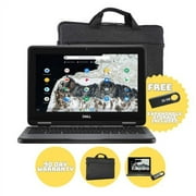 Restored Dell 2-in-1 3100 Touchscreen Chromebook | 11.6-Inch 32GB Storage | 2027 Latest ChromeOs | Bundled With: Professional Carrying Case | 32GB Portable Expandable USB Storage