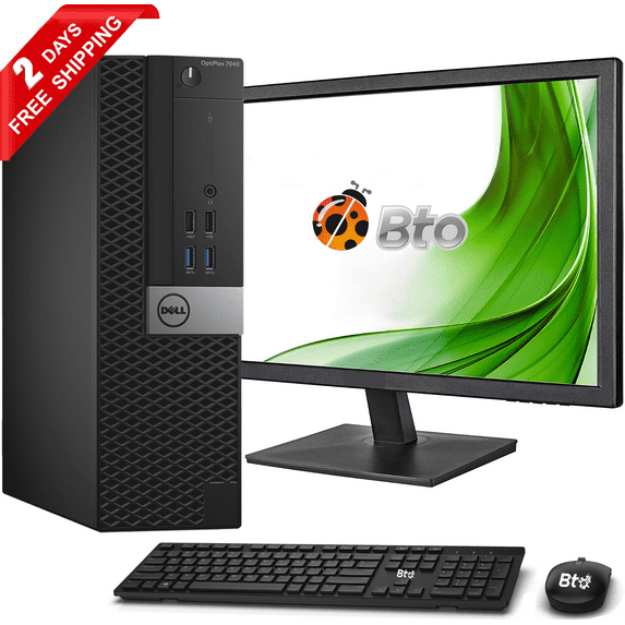Restored Dell 7040 Desktop SFF Computer PC Intel Core i5 6th Processor 3.4GHz 8GB Ram 500GB HDD Bto 19 "LCD Kb and Mouse Wifi Adapter Window 10 Pro (Refurbished)