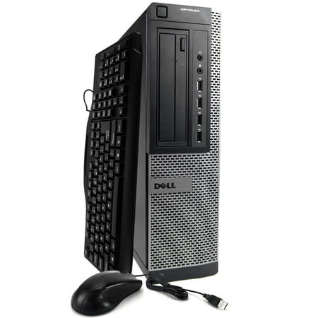 Restored Dell 9010 Optiplex Desktop Tower Computer, Intel Core i5, 16GB RAM, 240GB SSD, DVD-ROM, Windows 10, Black (Refurbished)