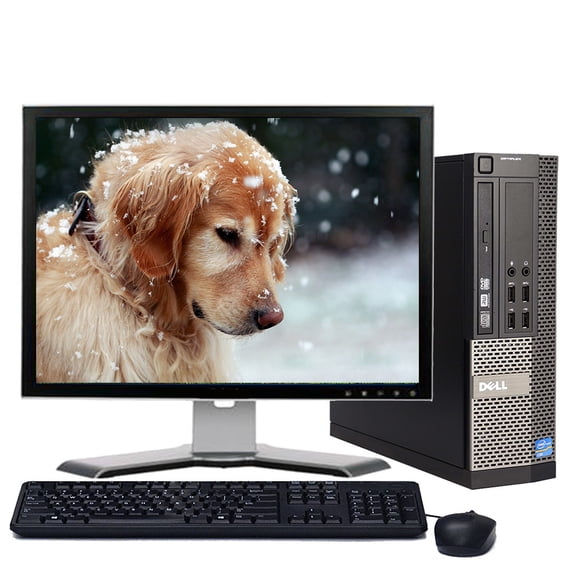 Restored Dell 9020 Desktop Computer with an Intel i5 Processor 16GB Memory 500GB Storage DVD Wi-Fi with a 19" LCD Monitor - Windows 10 PC (Refurbished)