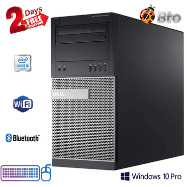 Restored Dell 9020 Desktop Tower Computer Intel Core i54th Gen. Processor 16GB Ram, 120GB SSD, 2TB HDD, Keyboard & Mouse, Bto WiFi Adapter, Windows 10 Pro PC (Refurbished)