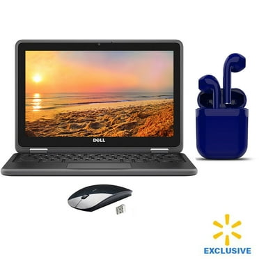 Restored Dell Chromebook 4GB RAM 11.6-inch 16GB SSD Bundle: USA Essentials Bluetooth/Wireless Airbuds, Wireless Mouse By Certified 2 Day Express (Refurbished)