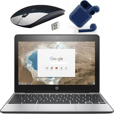 Restored Dell Chromebook Latest OS 2022 11.6-inch Intel Celeron 4GB RAM 16GB Bundle: Bluetooth/Wireless Airbuds By Certified 2 Day Express, Wireless Mouse (Refurbished)