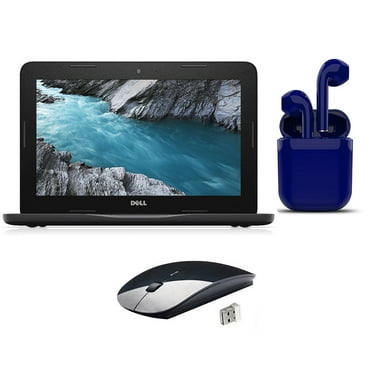 Restored Dell Chromebook Newest OS 2025 11.6-inch Intel Celeron 4GB RAM 16GB Bundle: Wireless Mouse, Bluetooth/Wireless Airbuds By Certified 2 Day Express