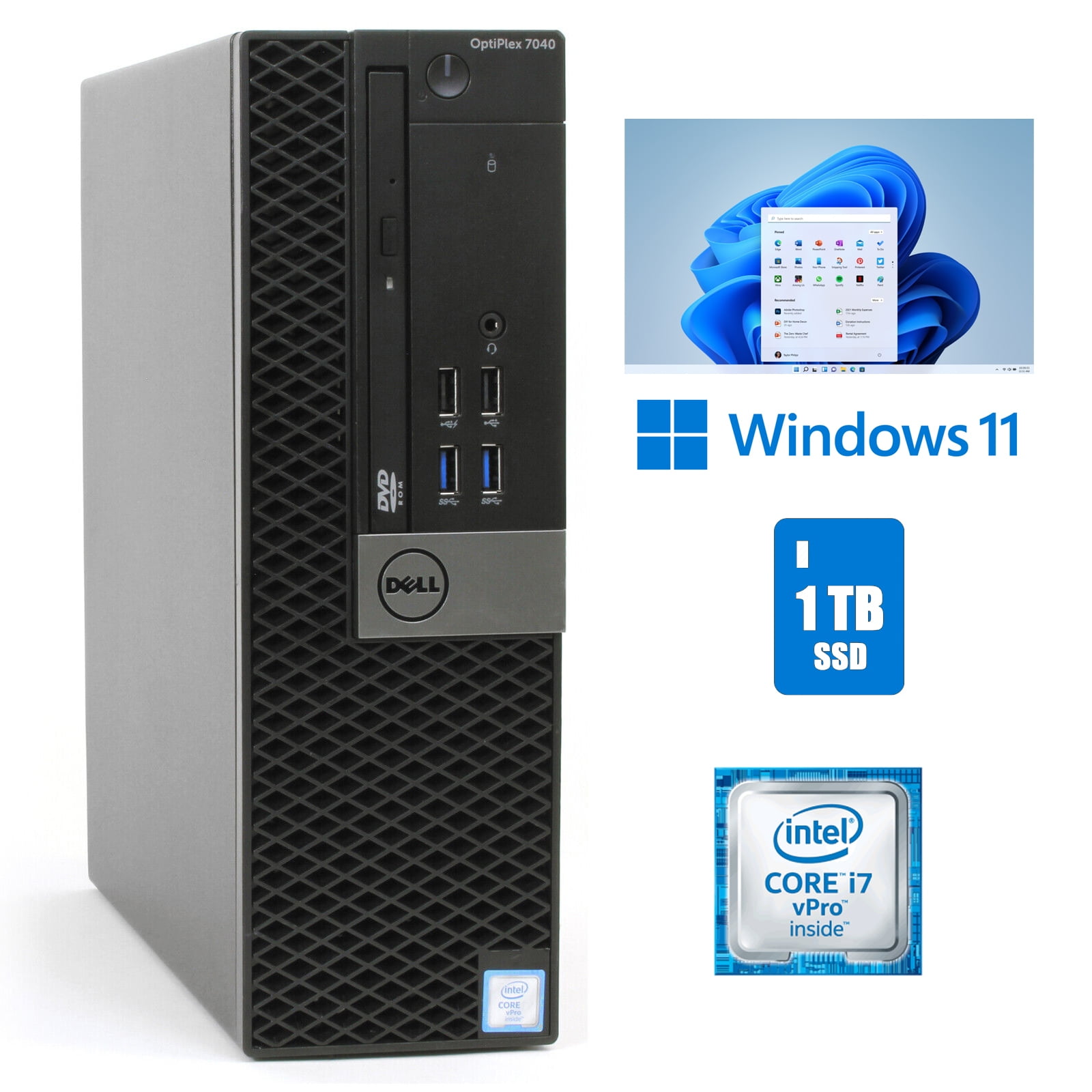 週末特価【i7 美品】DELL OPTIPLEX 7040 新品SSD搭載 Dell OptiPlex 7040 MT Core i7-6700 3.40GHZ DDR4 Memory SSD Drive