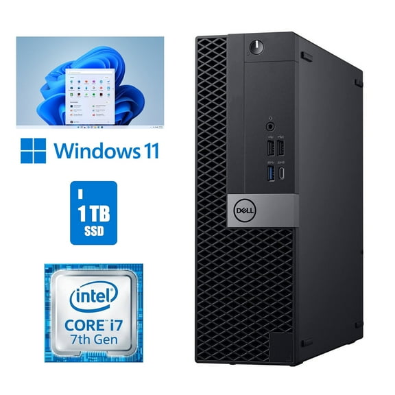 Restored Dell Core i7 32GB Ram OptiPlex 7050 SFF Computer Desktop 1TB SSD Windows 11 Pro (Refurbished)