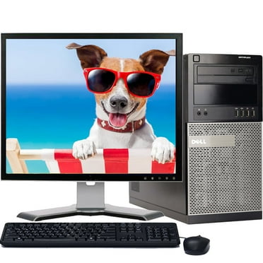Restored Dell Desktop Computer OptiPlex Intel Core i3 3.1GHz Processor 8GB Memory 500GB HDD DVD Wi-Fi with 19" LCD - Windows 10 PC (Refurbished)