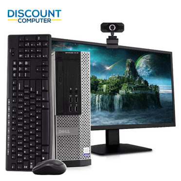 Restored Dell Desktop Computer OptiPlex SFF Core i3 Processor 8 GB Memory 160 GB Hard Drive DVD Wifi Webcam with a 17" LCD Monitor PC Windows 10 (Refurbished)