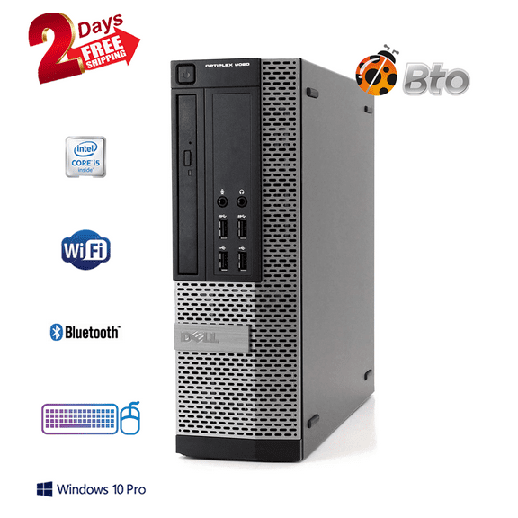 Restored Dell Desktop Computer SFF Core i54th Gen. 8GB Ram, 250GB HDD, 16GB USB, Keyboard & Mouse, WiFi, Bluetooth, Windows 10 Pro (Refurbished)