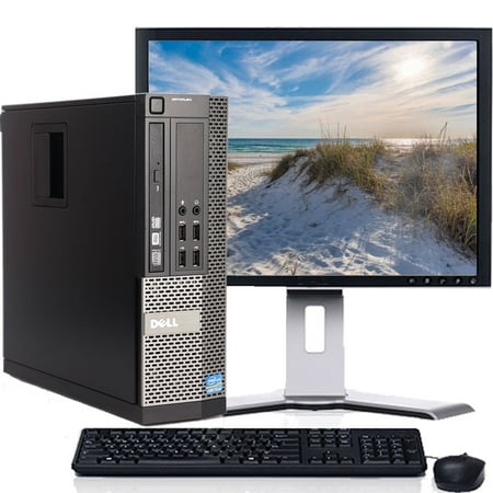 Restored Dell Desktop Computer SFF Windows 10 Intel Core i3 Processor 8GB RAM 500GB HD DVD Wi-fi with a 19" LCD Keyboard and Mouse (Refurbished)