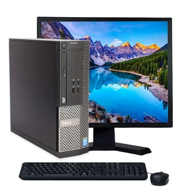 Restored Dell Desktop Intel Core i5 Computer 8GB 16GB RAM Up to 512GB SSD 22" LCD Monitor Wi-Fi Keyboard and Mouse Windows 10 Pro PC (Refurbished)
