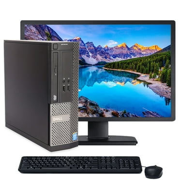 Restored Dell Desktop Intel Core i5 Computer 8GB 16GB RAM Up to 512GB SSD 22" LCD Monitor Wi-Fi Keyboard and Mouse Windows 10 Pro PC (Refurbished)