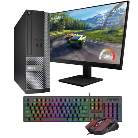 Restored Dell Desktop SFF Computer PC Intel Core i5 4th Gen Processor 16GB Ram 2TB HDD New 32 Inch Monitor NVIDIA GT 1030 DDR5 RGB KB & Mouse Windows 10 (Refurbished)