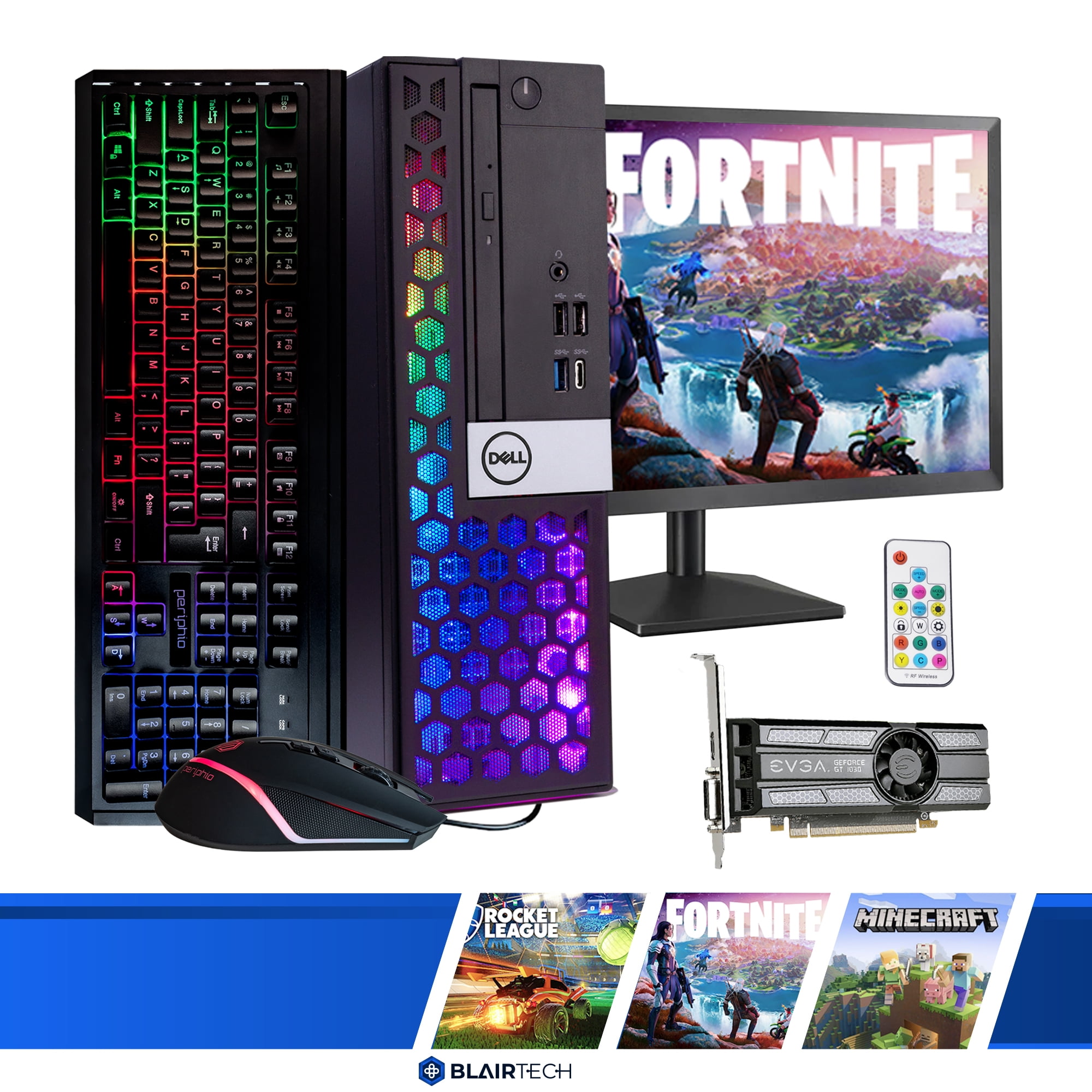 Restored Dell Gaming PC Bundle Custom RGB NVIDIA GeForce GT